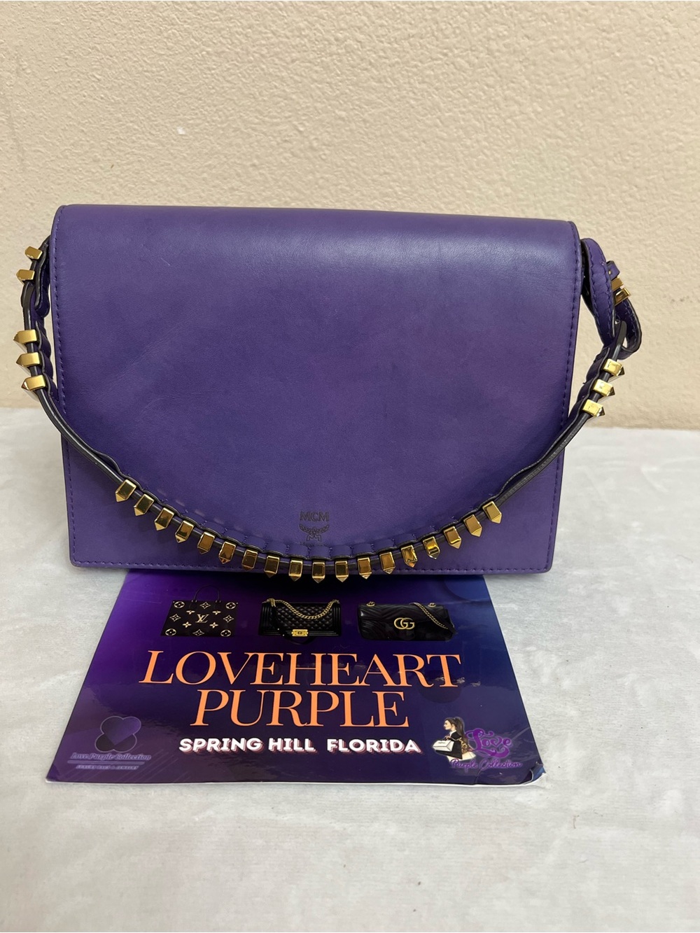 AUTH MCM CROSSBODY PURPLE